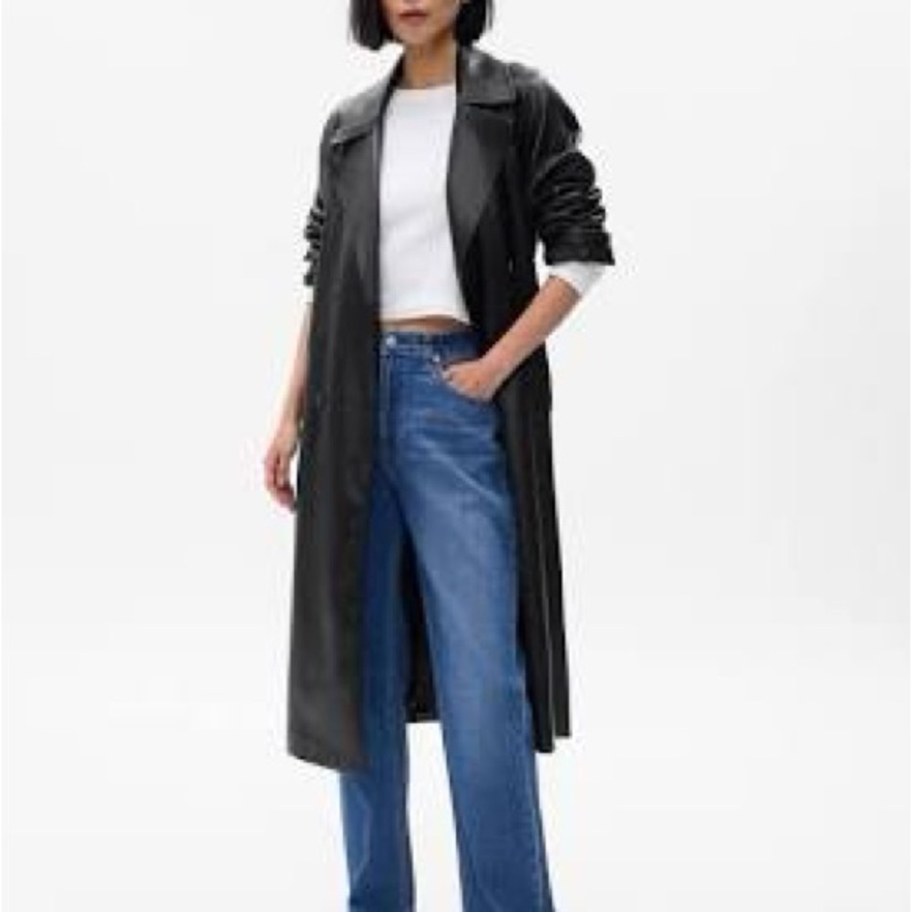 GAP Black Trench Coat for Women